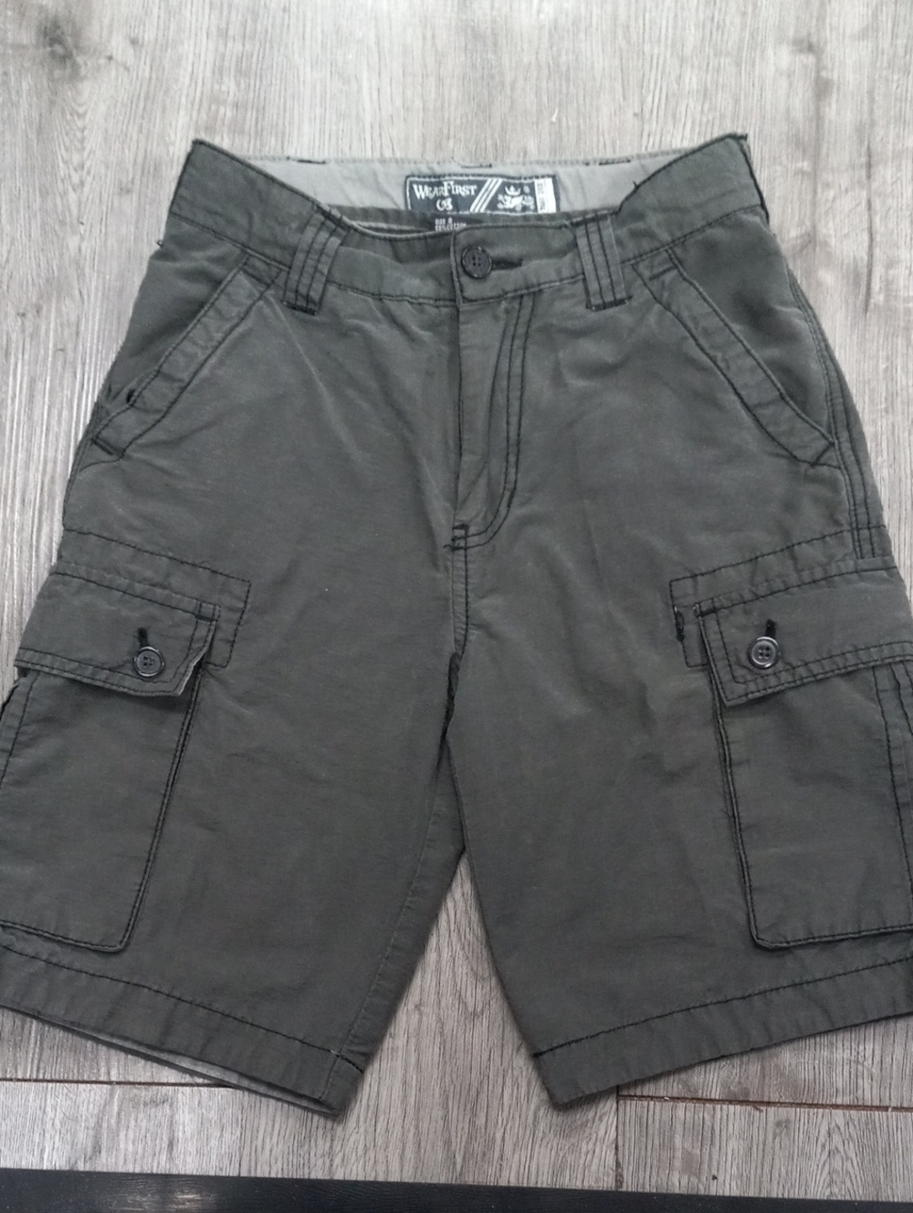 Wear First Dark Green Cargo Shorts